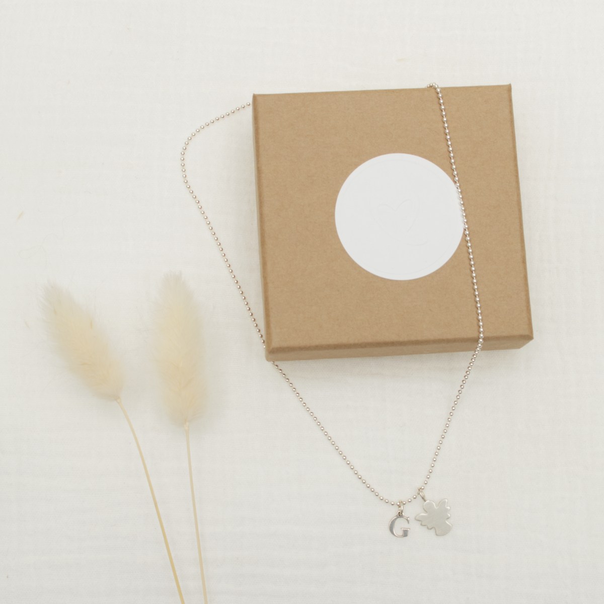 Kette, Schmuck, Anhänger, Silber, Kartonverpackung