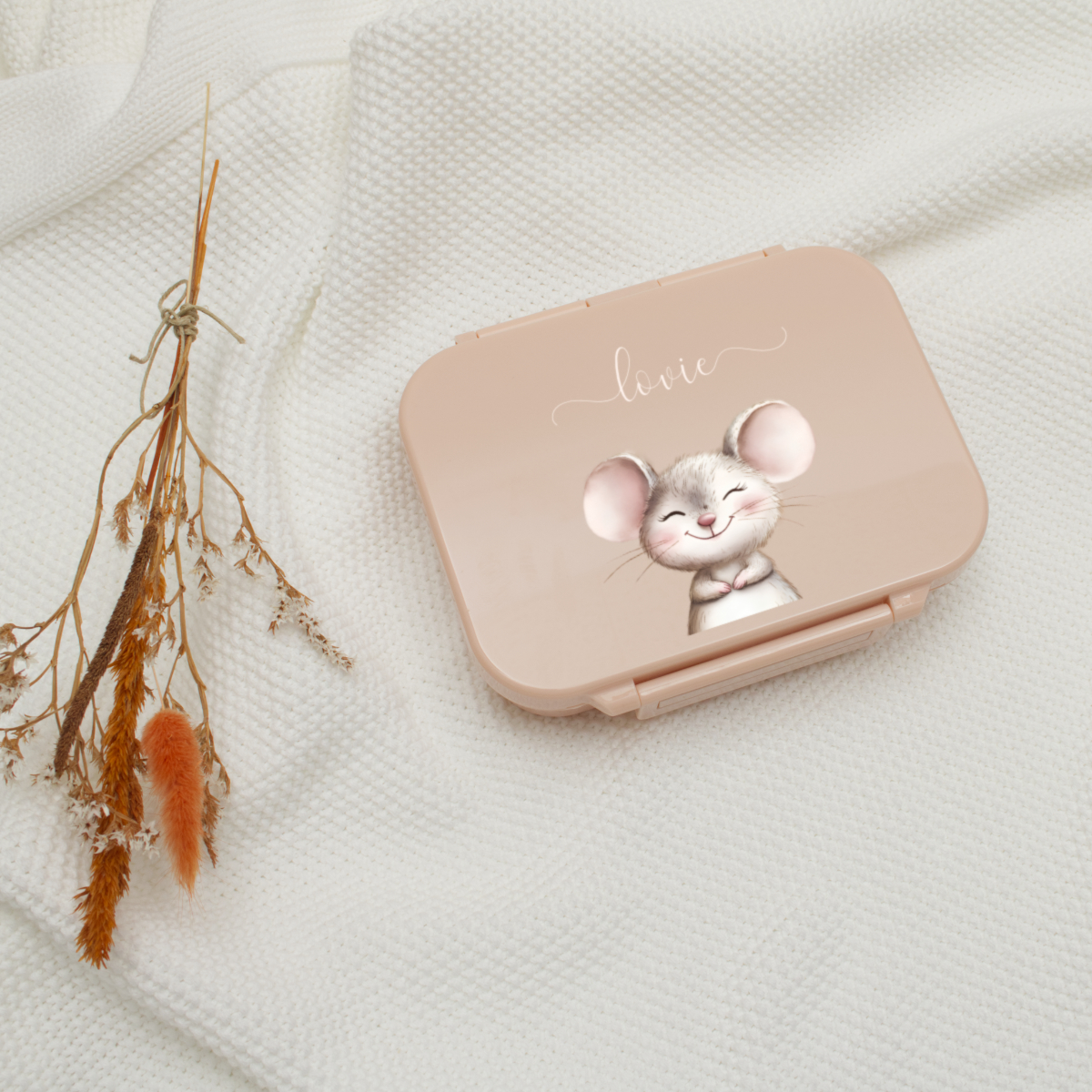 Kotzeig, Schmuckdose, Maus-Design, Rosa, Tiermotiv