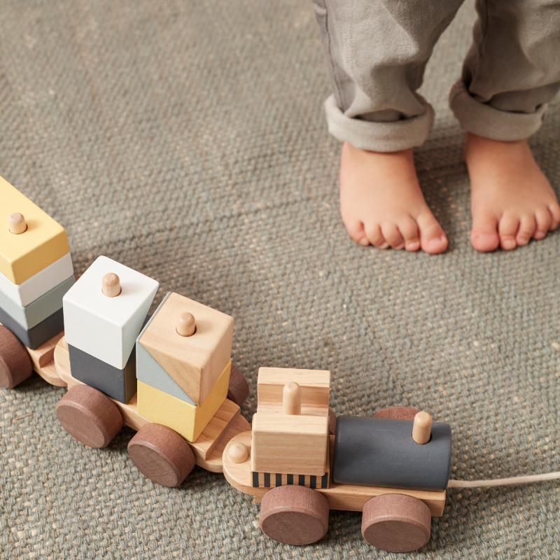 Holzspielzeug, Bausteine, Wagen, Kleinkindenspielzeug, Holzspielzeug Zug