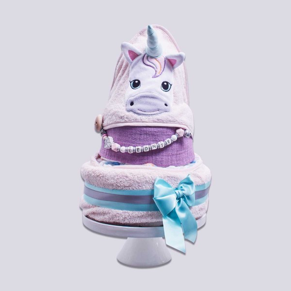 Diaper Cake Medium, bath time - Unicorn