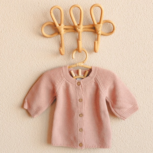 Baby Strickjacke, Blush Pink