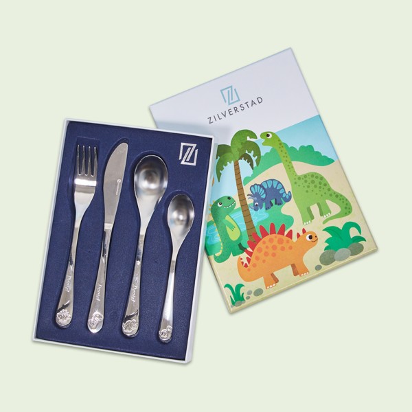 Four-piece children&#039;s cutlery set &#039;Dinos&#039;