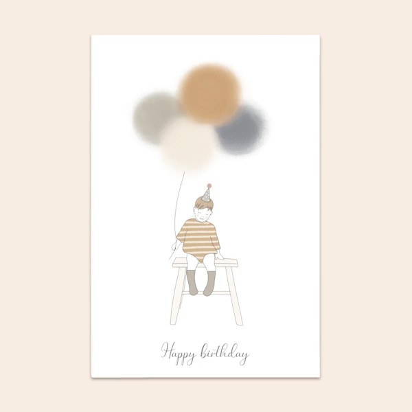 Greeting Card, &#039;Happy Birthday&#039;, Boy