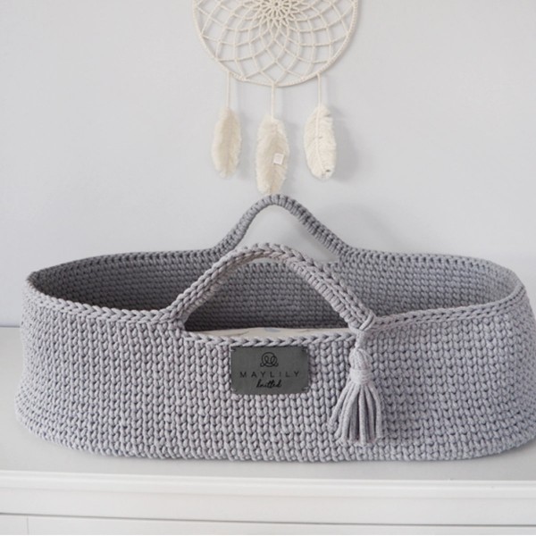 Moses Basket, Grey