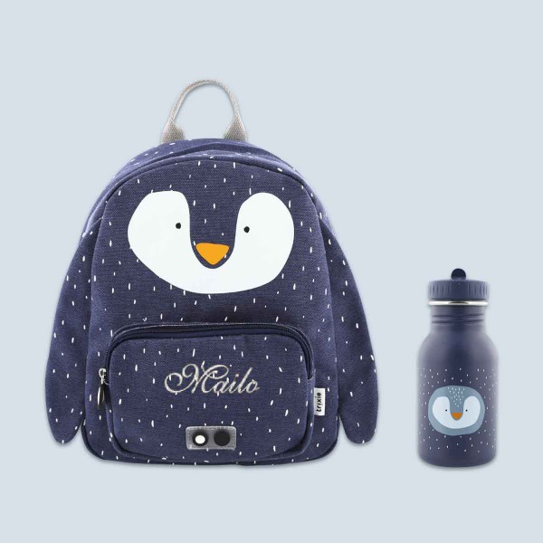 Backpack &amp; bottle, Mr. Penguin