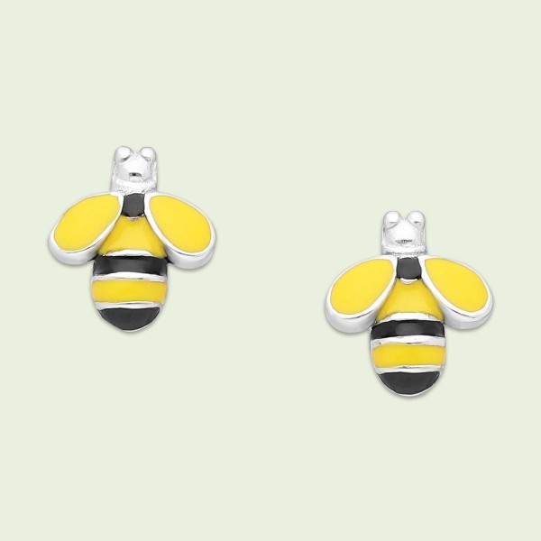 Earrings, bee