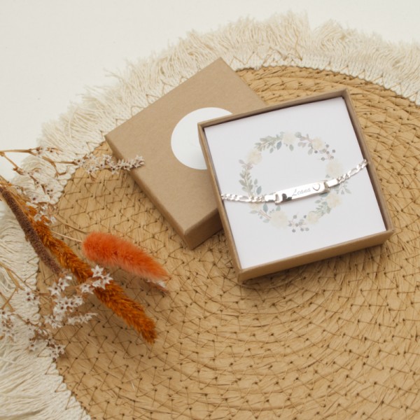 Bracelet pour enfant avec coeur, chaîne blindée, Love Kids