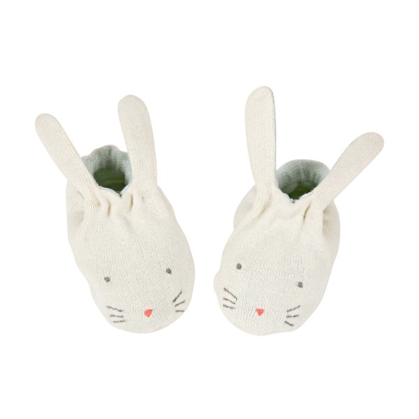 Chaussettes bébé lapin menthe