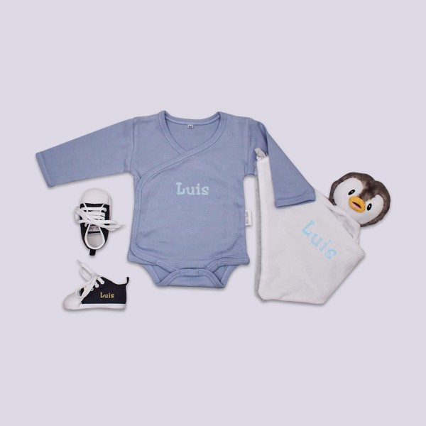 Essentials Babyset - Little Penguin, blue &amp; navy