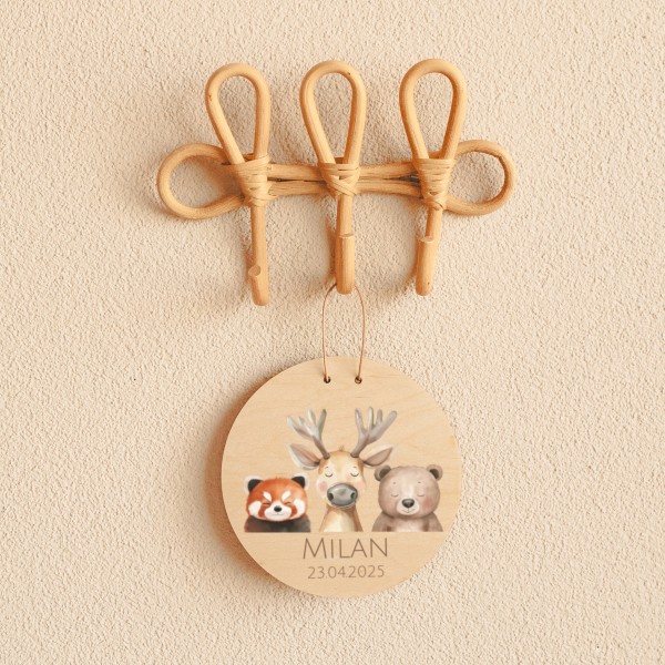 Porte-nom Animaux de la forêt