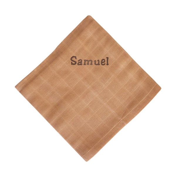 Lange avec nom 60x60 cm, caramel, Fabelab