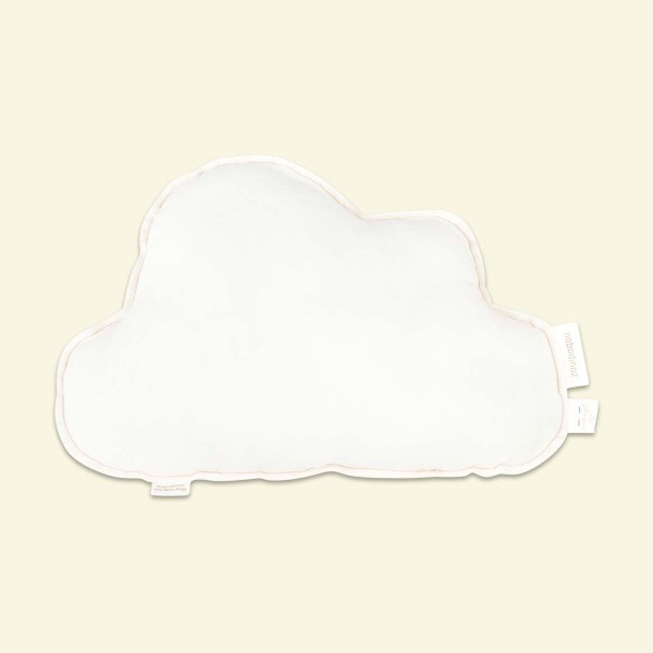 Coussin décoratif, nuage blanc cassé