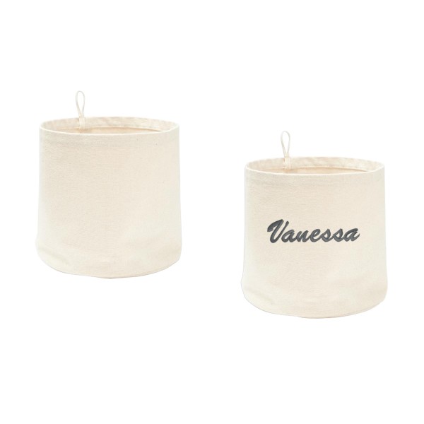 Storage Baskets Offwhite Set of 2