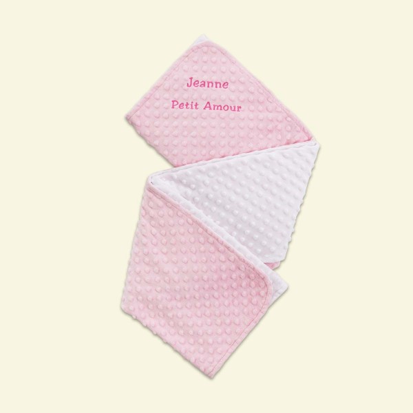 Babydecke, Zweifarbige Rosa, Minky, 1