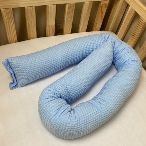 Bed Snake Waffle Pique, Blue