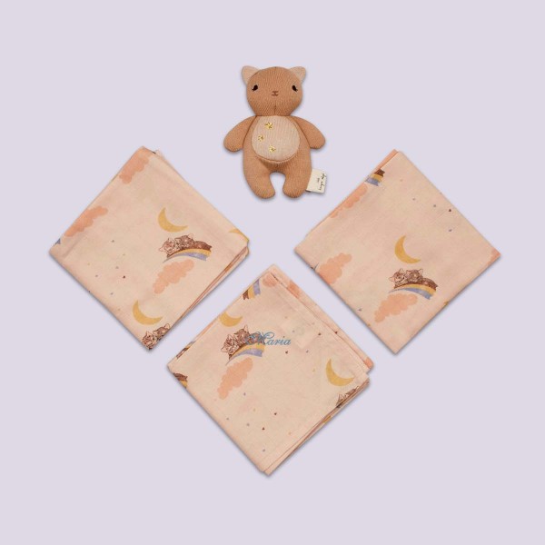Mini Kätzchen Rassel und Bio Nuschis 3-er Set Regenbogen, 1