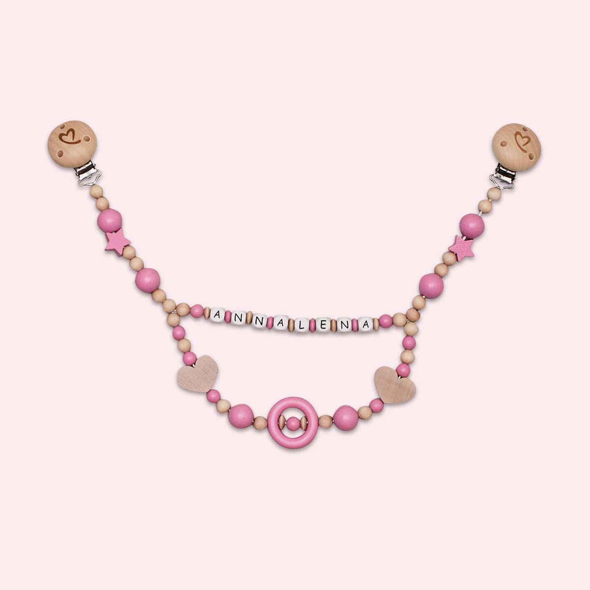 Chaine De Poussette En Bois Landau Jouet Bebe Collier D