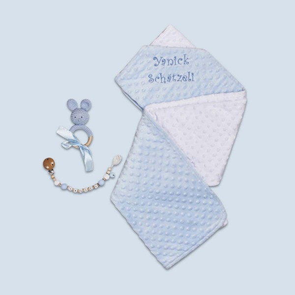 Coffret tout au crochet &quot;Lapin&quot; - Bleu