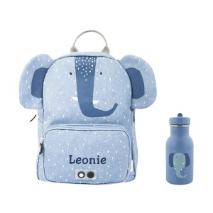 Rucksack & Trinkflasche, Frau Elefant Rucksack & Trinkflasche, Frau Elefant