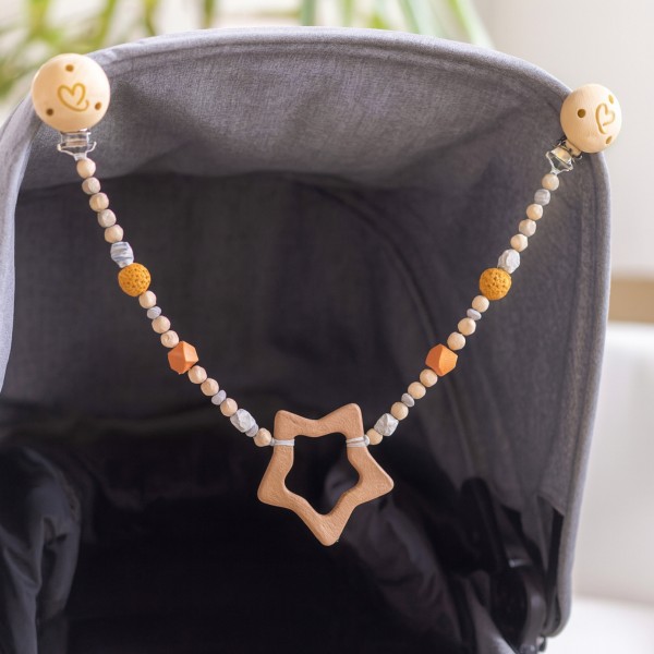 Chaîne d'activités pour poussette, Étoile, jaune d'or