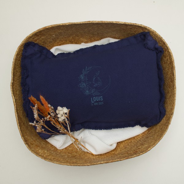 Geburtskissen Mond, Cobalt