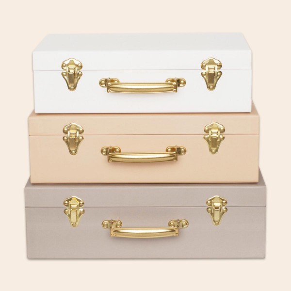 Suitcase Set 3-piece Beige, Jabadabado