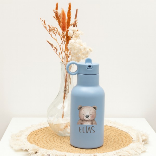 Kinder Trinkflasche Bär 350 ml, Blue
