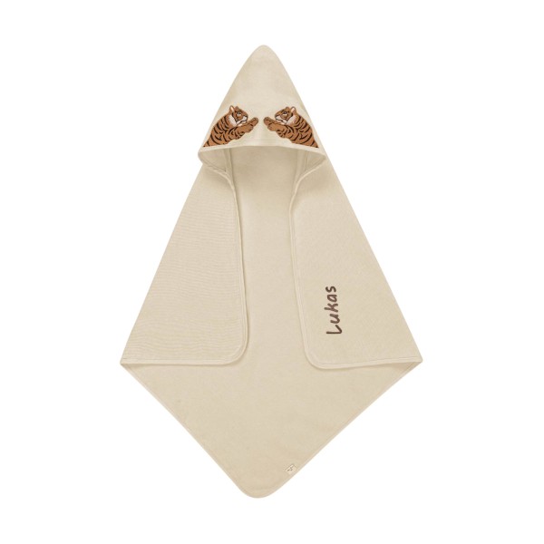 Hooded bath towel baby, tiger, Konges Sløjd