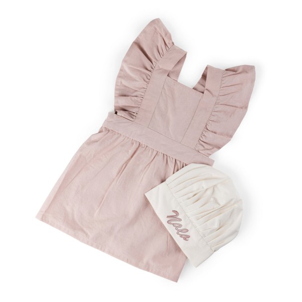 Apron and Chefs Hat, Dusty Rose, Sebra