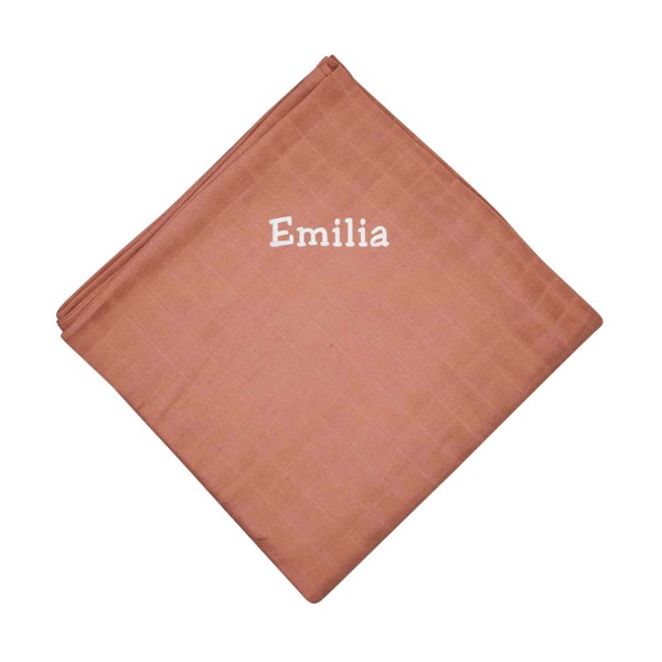 Grand lange couverture mousseline, vieux rose