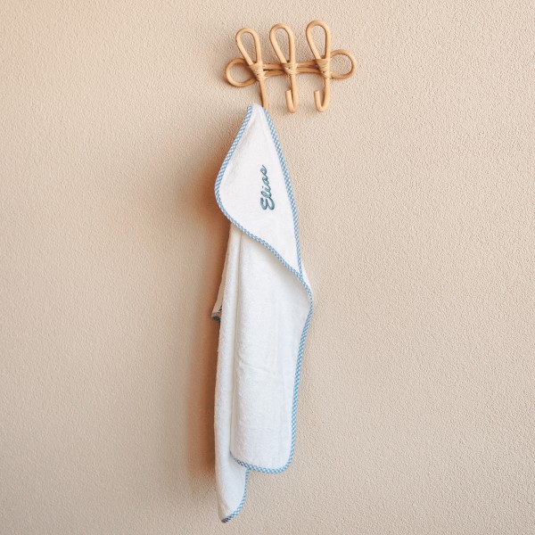Linge ࠠ capuche, bleu Gingham