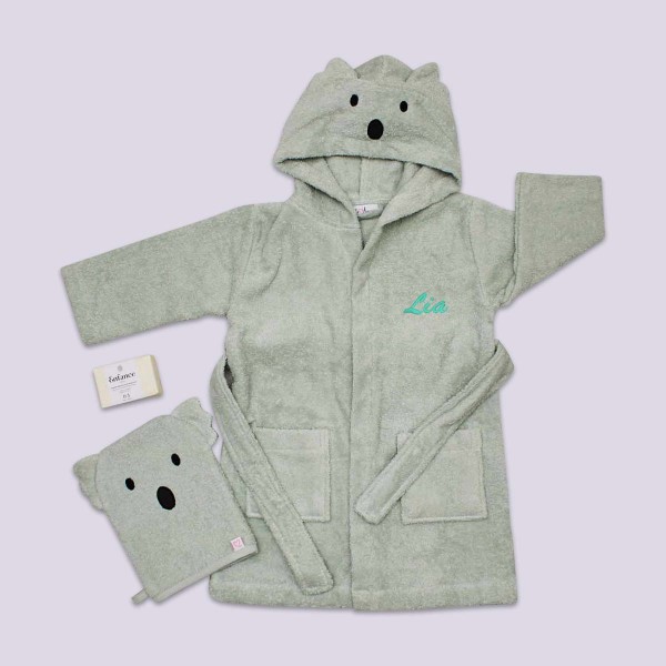 My complete bath set, Professor Koala, organic cotton