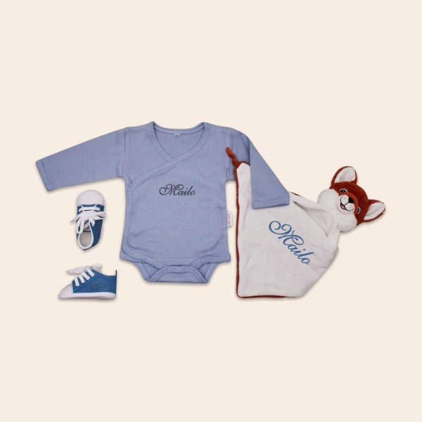 Essentials Babyset - Little fox, blue