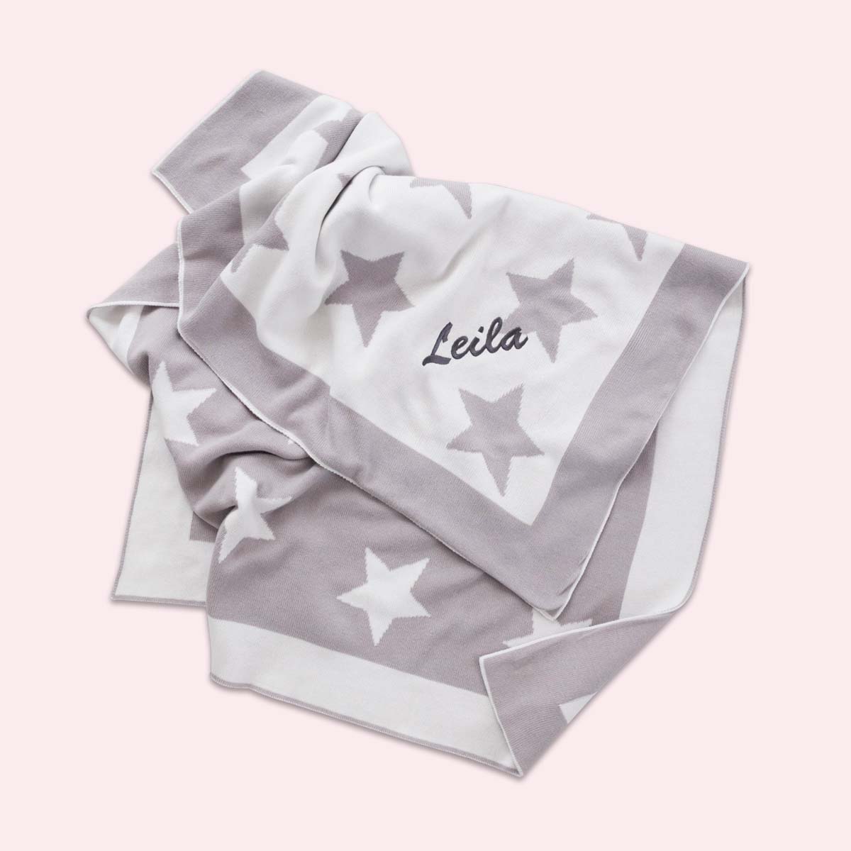 Grey and white star baby blanket clearance
