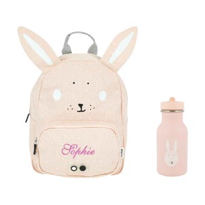 Rucksack & Trinkflasche, Frau Hase Rucksack & Trinkflasche, Frau Hase