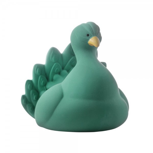 Natural Bathing toy - Peacock, green