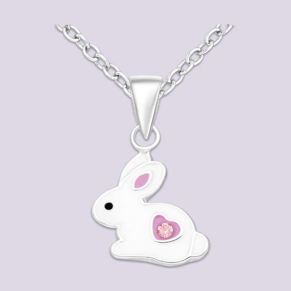 38cm necklace, with pendant, rabbit