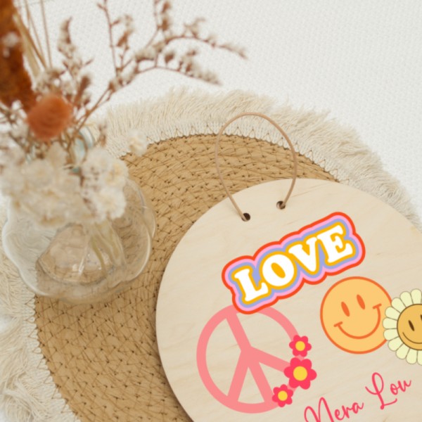 Porte-nom Flower Power