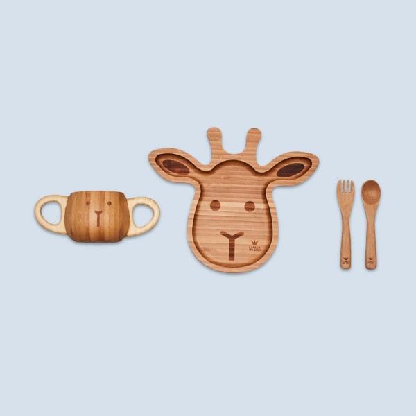 Bamboo Tableware Set, Giraffe