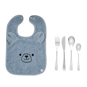 Coffret "Bon appétit", Inspecteur Ours, coton biologique Coffret "Bon appétit", Inspecteur Ours, coton biologique