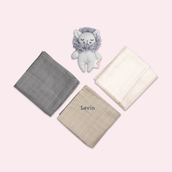 Mini Löwe Rassel und Bio Nuschis 3-er Set, 1