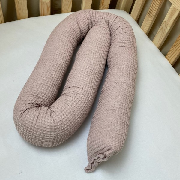 Bed Snake Waffle Pique, Rose