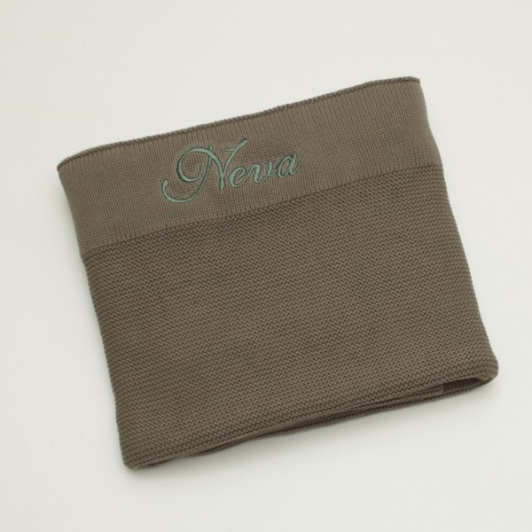 Baby Strickdecke, Olive
