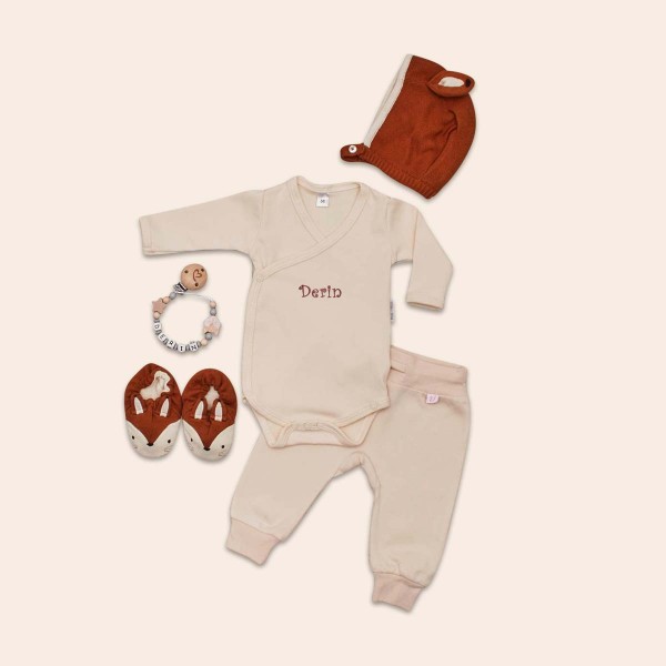 Fuchs Set mit Body, Bio-Baumwolle, Meri Meri, 1