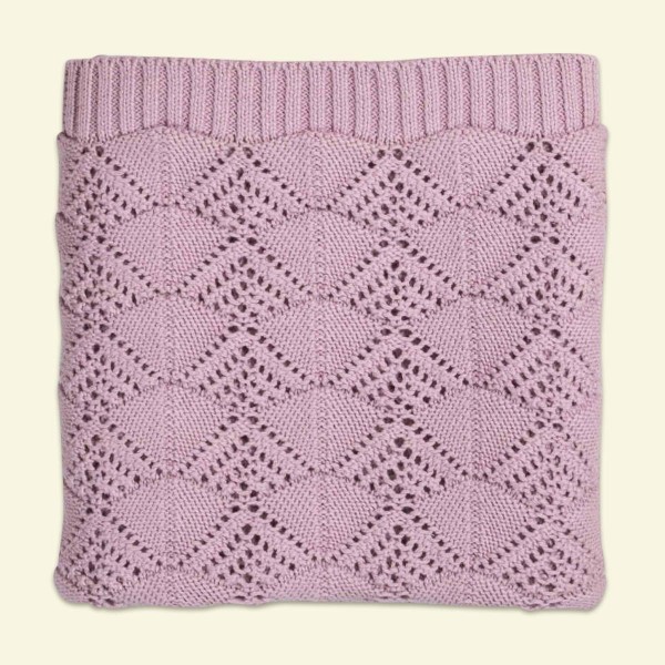 Babydecke, Vintage Mauve, gestrickt, 1