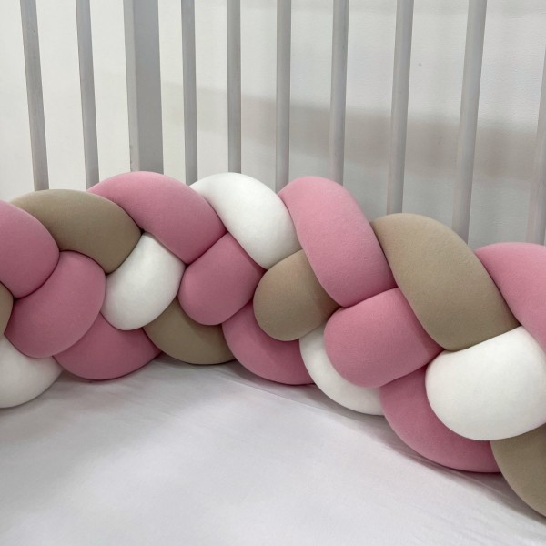 Bed snake &quot;Quattro&quot;, Berry &amp; Beige