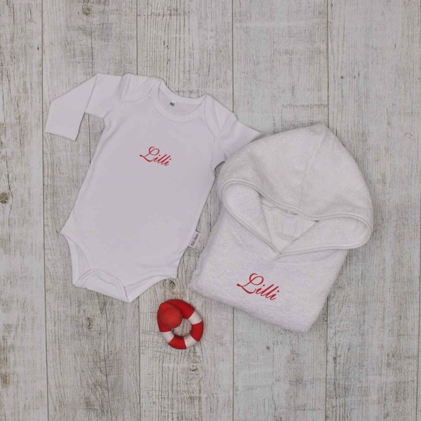 Das verspielte Bade-Set Ente, orange &amp; weiss