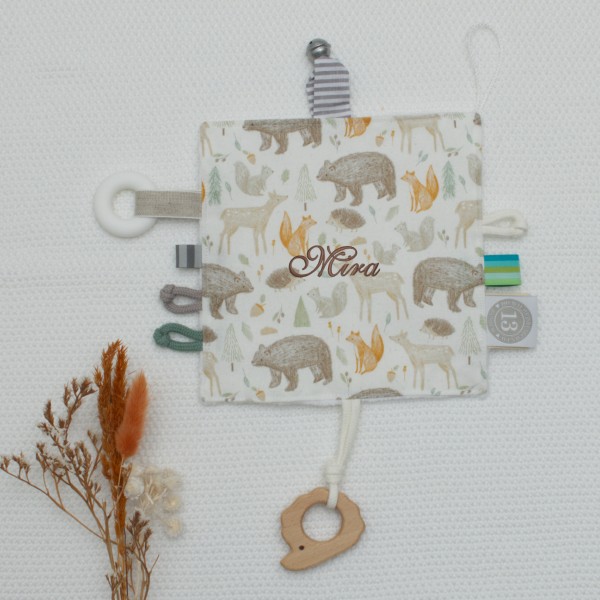 Crinkle cloth for babies, forest animals