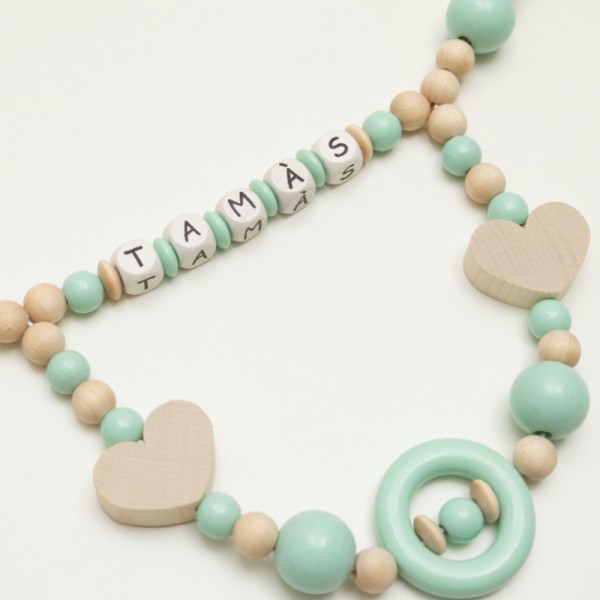 Pram chain, Swing, mint, personalised