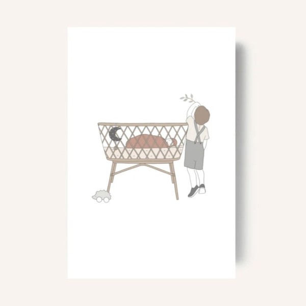 Carte de vœux de naissance « Grand frère fier »